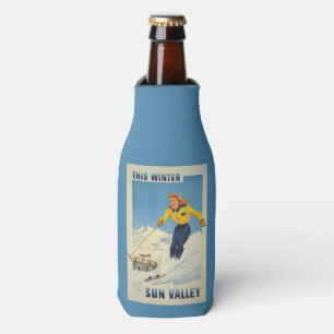 Sun Valley, Idaho Vintage Travel bottle cooler