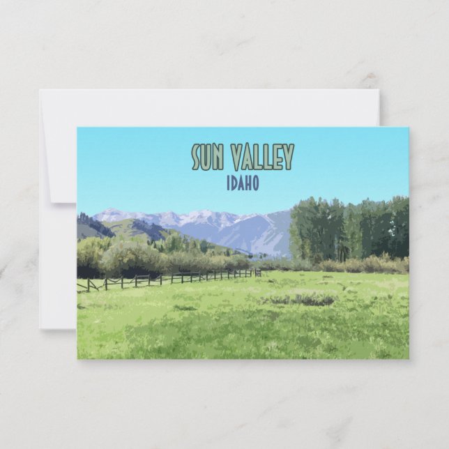 Sun Valley Ketchum Idaho Flat Card (Front)