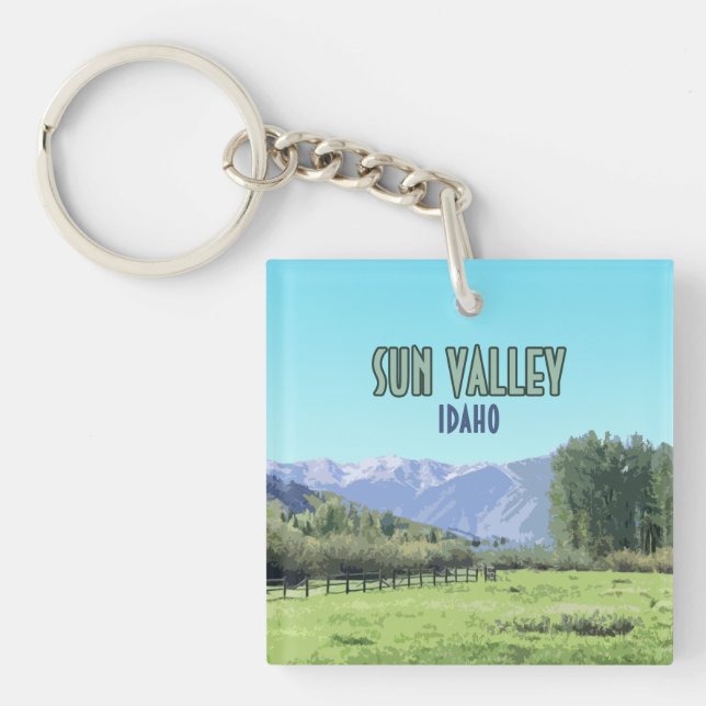 Sun Valley Ketchum Idaho Key Ring (Front)
