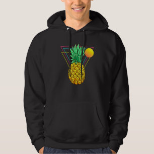 Sun Vaporwave Pineapple Exotic Fruit Tropical Summ Hoodie