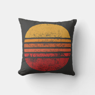 SUN Vintage Grunge Circle Illustrationsvintage, ci Cushion