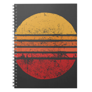 SUN Vintage Grunge Circle Illustrationsvintage, ci Notebook