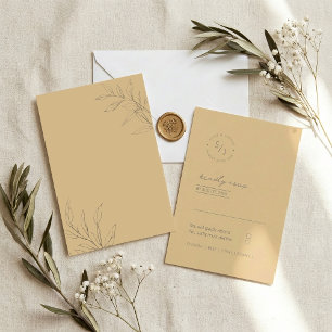Sun-Washed Garden Wedding RSVP Card
