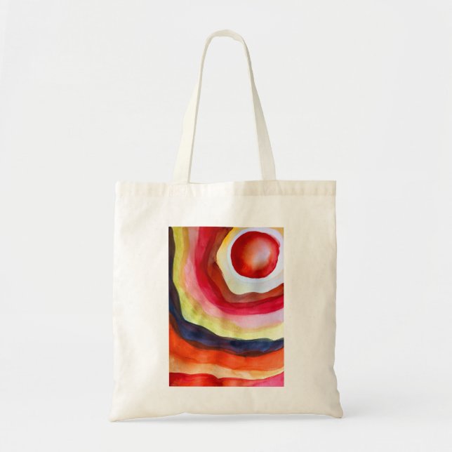 Sun watercolor sunset art tote bag (Front)
