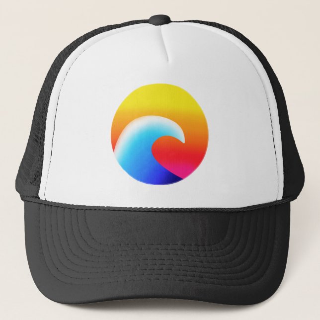 sun waves trucker hat (Front)