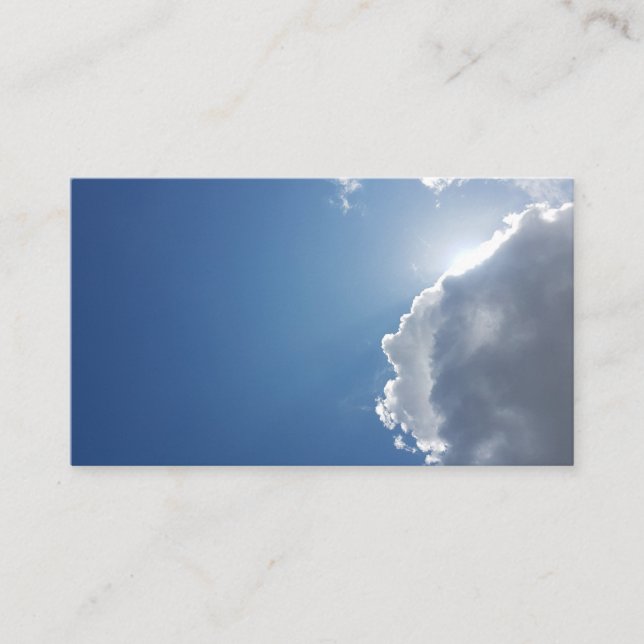 Sun White Clouds & Blue Sky Business Cards 2019 (Front)