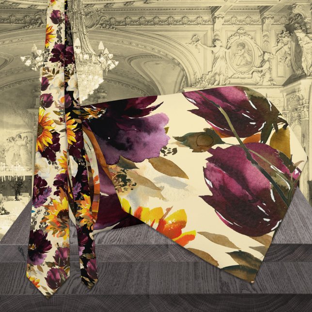 Sun & Wine Wedding Light Gold Neck Tie (Creator Uploaded)