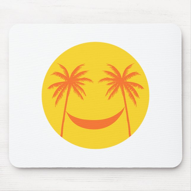 sun with palm trees and hammock mouse pad (Front)