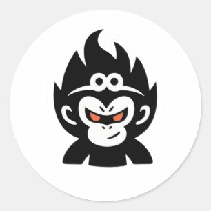 Sun Wukong Minimalist  Classic Round Sticker
