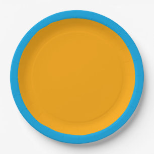 Sun Yellow Accent Colour Ready to Customise Paper Plate