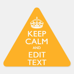 Sun Yellow Accent Keep Calm And Your Text Triangle Sticker
