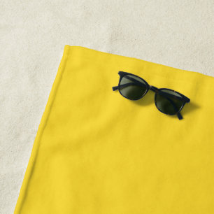 Sun Yellow Solid Colour   Classic Elegant Beach Towel