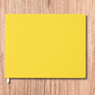 Sun Yellow Solid Colour Classic Elegant Guest Book