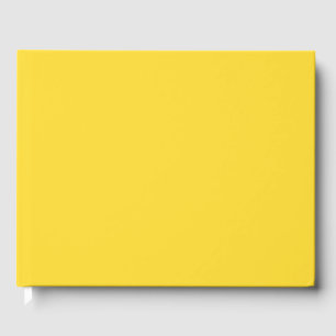 Sun Yellow Solid Colour Classic Elegant Guest Book