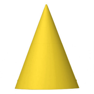 Sun Yellow Solid Colour Classic Elegant Party Hat