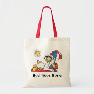 Sun Your Buns Vacation Humour Tote Bag