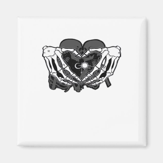 Sunand~1 - Skeleton Heart Hands  Magnet (Front)