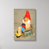 Sunbathing garden gnome