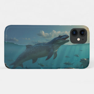 Sunbathing Mosasaur (Dinosaur Art) Mug Case-Mate iPhone Case