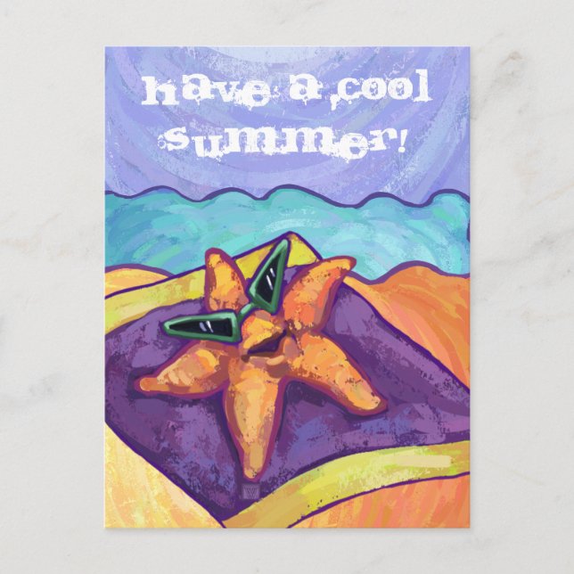 Sunbathing Starfish Postcard (Front)