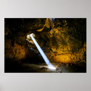 Sunbeam Through A Lava Tube Poster