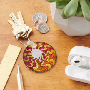 Sunbeams Sunshine Sun Key Ring