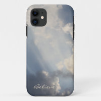 Sunbeams White Clouds Inspirational Believe