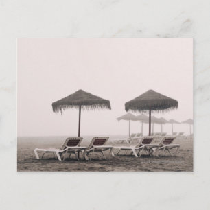 Sunbeds And Umbrella On Playamar Beach Postcard