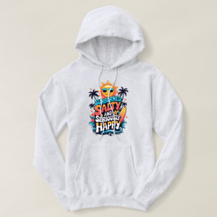 Sunburned Salty and Happy – Retro Beach Vibes Hoodie