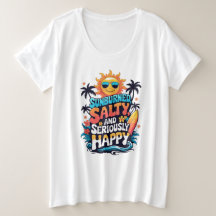 Sunburned Salty and Happy – Retro Beach Vibes
