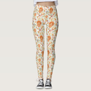 Sunburnt Wattle and Eucalyptus Blooms Leggings
