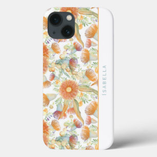 Sunburnt Wattle & Eucalyptus Customisable iPhone 13 Case