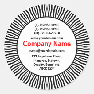 SunBurst 02 Business Classic Round Sticker
