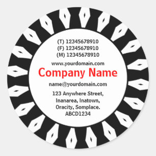 SunBurst 04 Business Classic Round Sticker