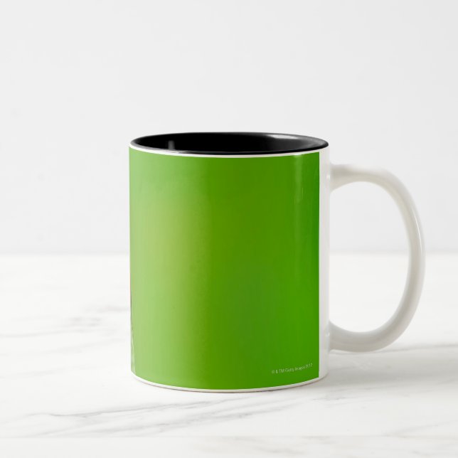 Sunburst above tiny ladybug climbing Two-Tone coffee mug (Right)