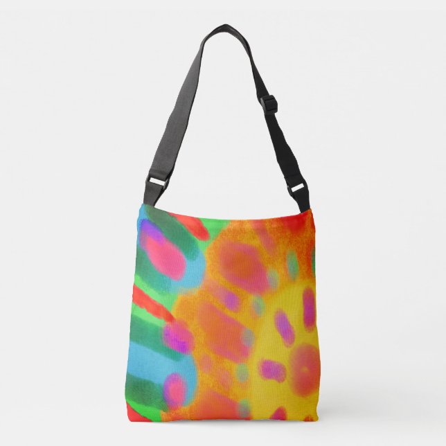 Sunburst Abstract Art Crossbody Bag (Front)