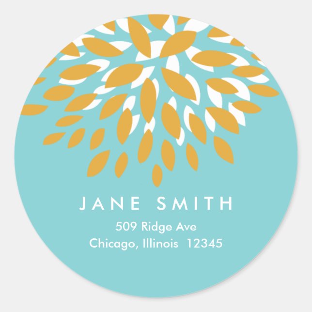 sunburst address label (Front)