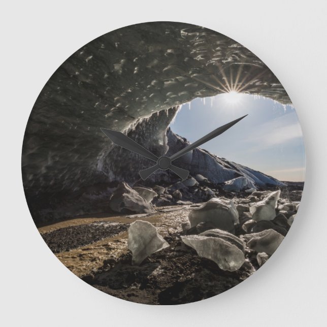 Sunburst at ice cave entrance large clock (Front)