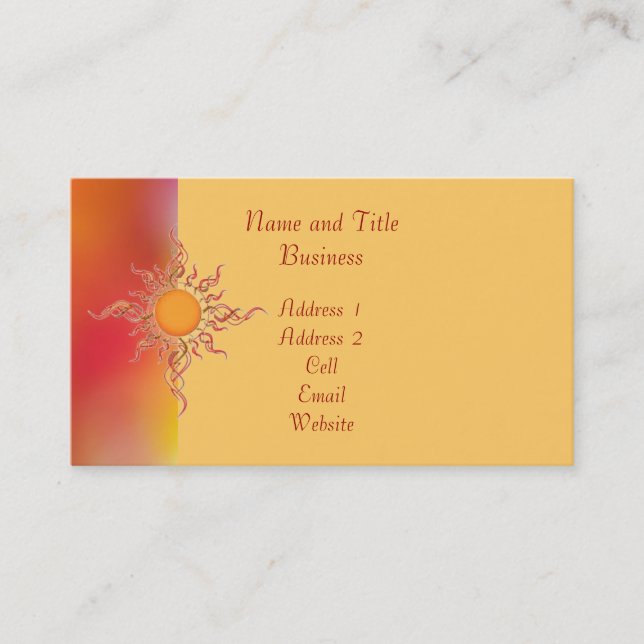 Sunburst Business/Profile Card (Front)