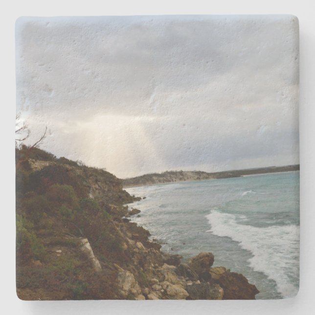 Sunburst On The Ocean,   Stone Coaster (Front)