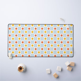 Sunburst Striped Chequerboard Desk Mat