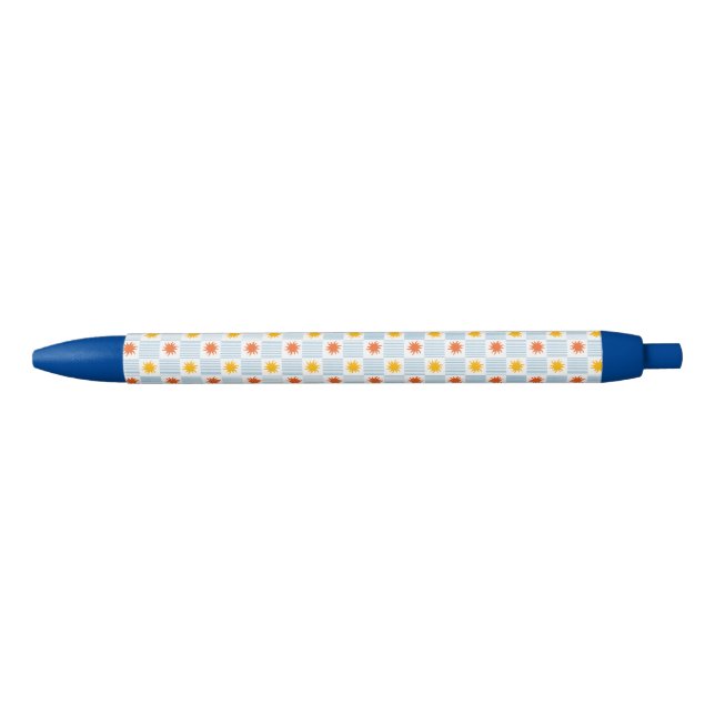 Sunburst Striped Chequerboard Pen  (Front)