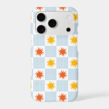 Sunburst Striped Chequerboard Phone Case
