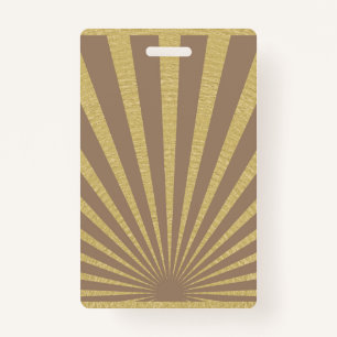 Sunburst stripes posters ID badge