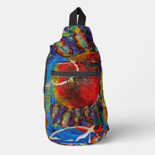 sunburst sunflower Sling Bag