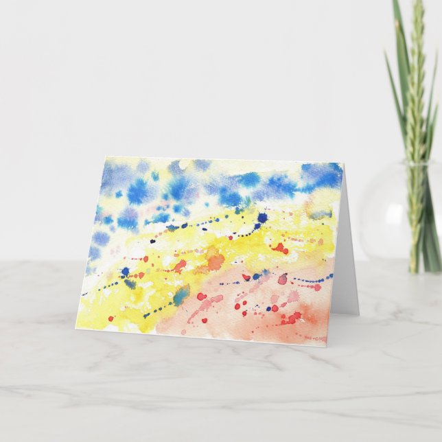 Sunburst Watercolor Greeting Card (Front)