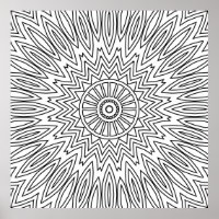 Sunburst Zigzag Mandala with Layered Line Pattern