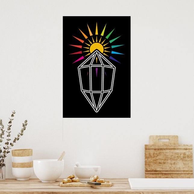 suncatcher prism geometric crystal poster (Kitchen)