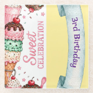 Sundae Candyland Birthday Party Coasters