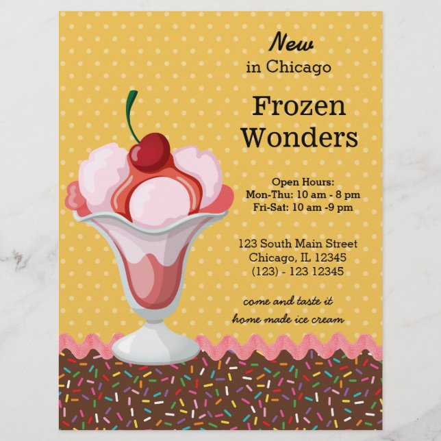 Sundae * choose background colour flyer (Front)